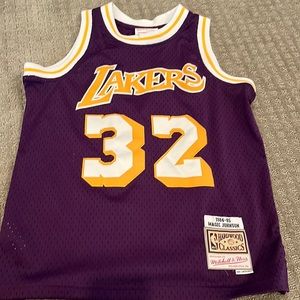 Mitchell & Ness Kids Purple Lakers Jersey